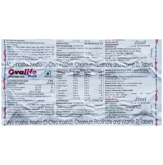 ovalife plus tablet 10's